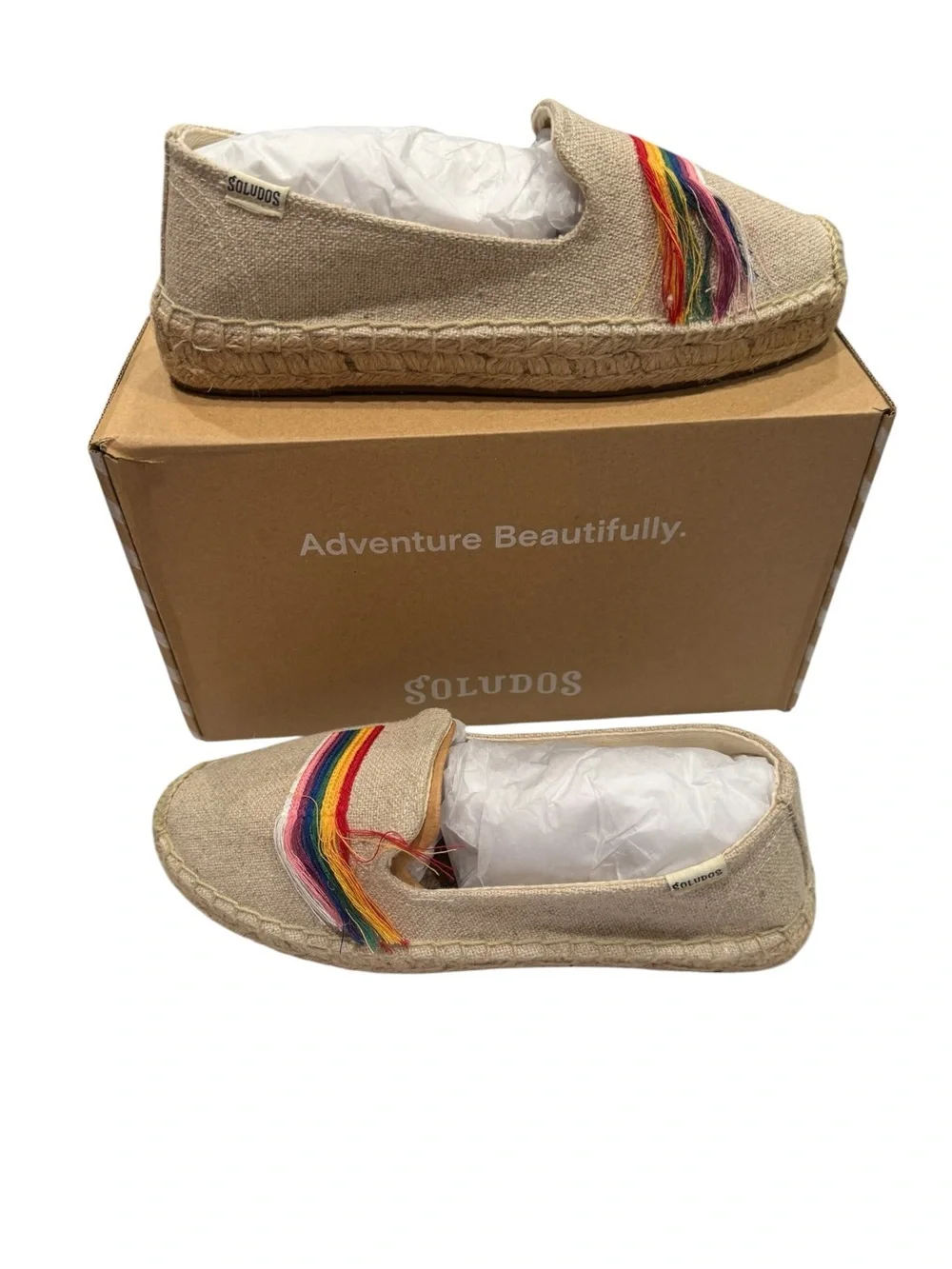 Soludos Pride Smoking Slipper with Rainbow Stripe